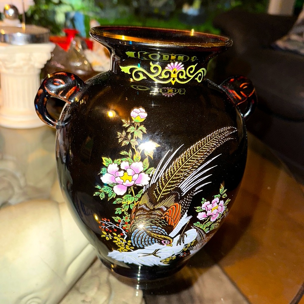 Made in Japan, cobalt vase
